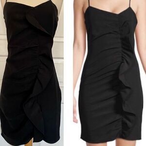 Perfect Parker Ruffle Front V-neck Bodycon Cocktail Dress